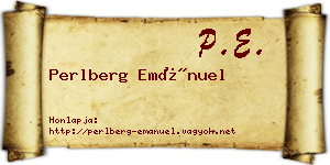 Perlberg Emánuel névjegykártya